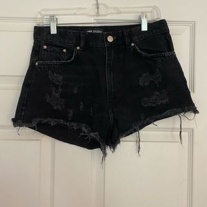 Zara Black Jean Shorts